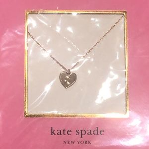 Rose gold. Kate Spade, initial S heart necklace.